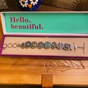 Lori Bonn Free Spirit Sterling Charm Bracelet 6.5 -8 inches